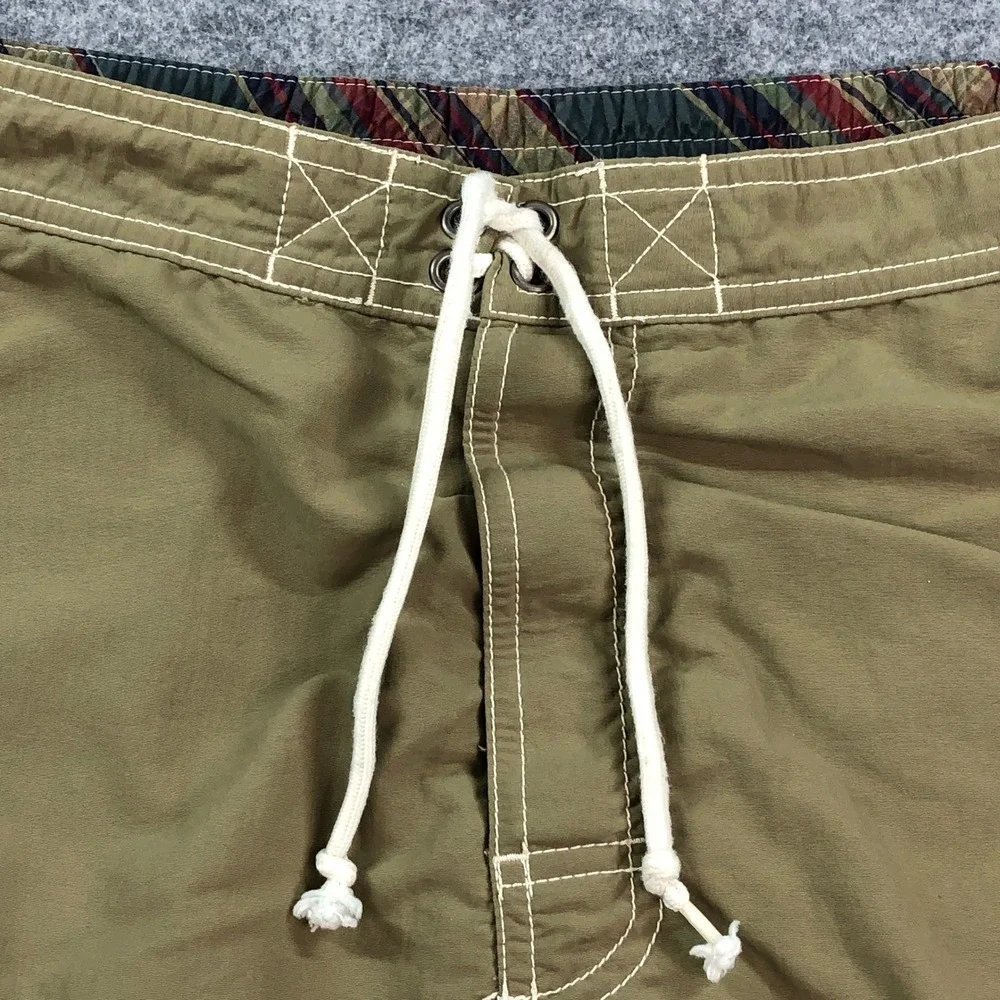 Polo Ralph Lauren Mens Cargo Board Shorts M Olive Green Cargo Drawstring Nylon